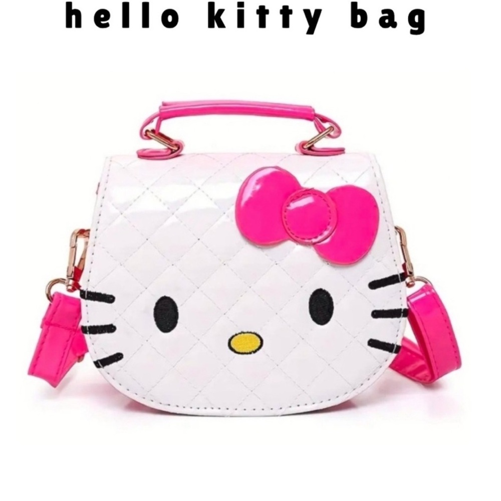 🤑SOLD 🤑Hello Kitty Pink and White Quilted Crossbody Bag